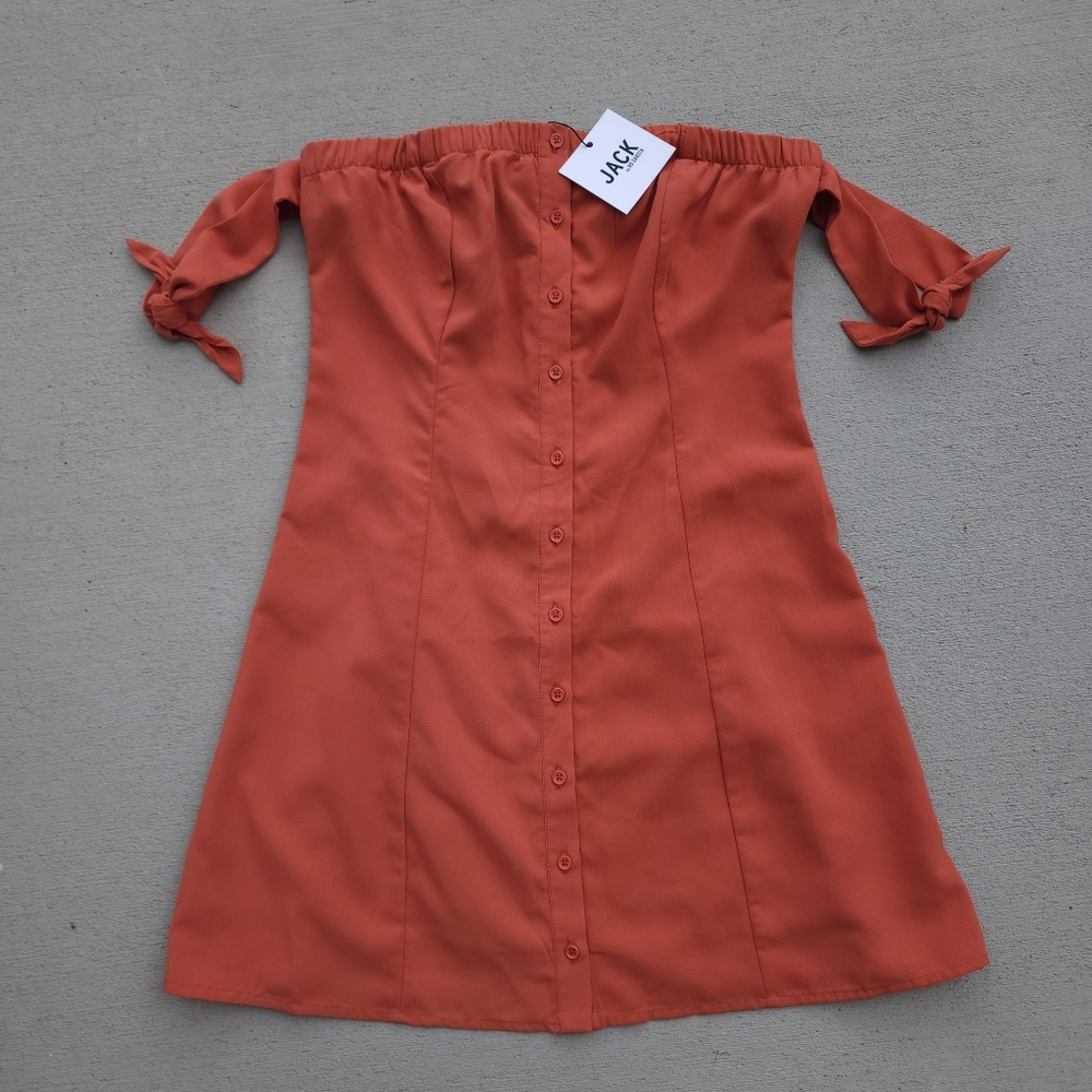 NWT BB DAKOTA Women's Tie to Remember Mini Dress Size 4 Ginger Spice